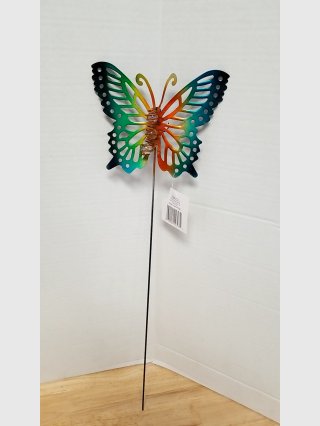 Colorful Metal Butterfly Garden Stake 22 inch