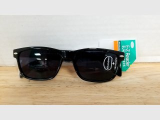 Black EZ Reader Magnifier Sunglasses +1.75