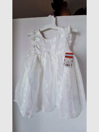 Shimmering White Toddler Dress Size 3T