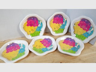 Cupcake Design Party Plates 48 total 