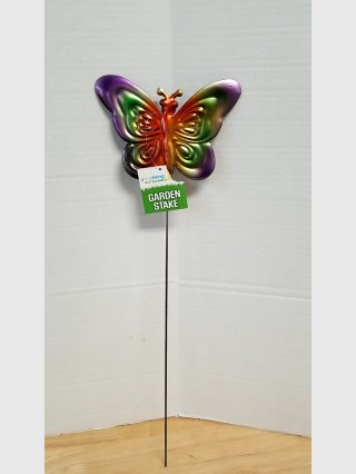 Iridescent Butterfly Garden Stake 22 inch
