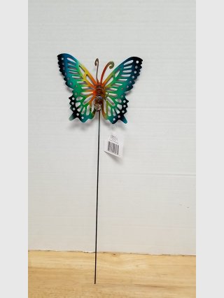 Colorful Metal Butterfly Garden Stake 22 inch