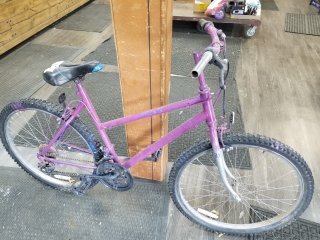 Spray painted purple mt. bike, sells as is 
