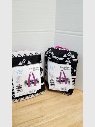 Time & Tru Packable Duffle Bag 4 total 