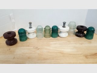 Vintage Glass & Porcelain Insulators Lot