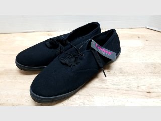 New Black Ladies Canvas Shoes size 8