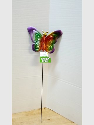 Colorful Metal Butterfly Garden Stake