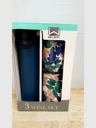 Wellness 3pk Double Wall Wine Set