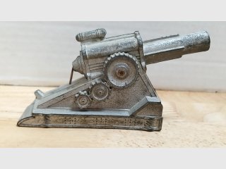 Vintage Metal Toy Cannon, 4 in