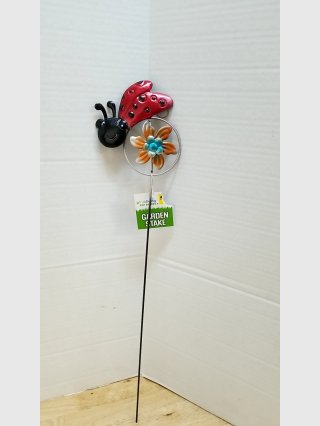 Ladybug Garden Stake
