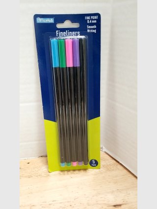 OfficeHub 5-pack Fineliners 0.4mm
