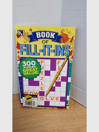 Book of Fill-Ins Puzzle Book 300 Puzzles