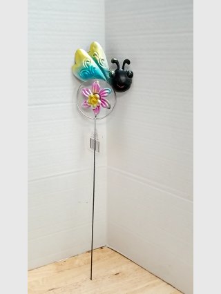 Colorful Bee & Flower Metal Wind Spinner