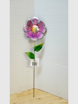 Purple Metal Flower Garden Stake