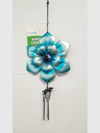 Teal Flower Wind Chime