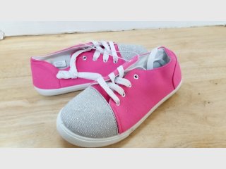 Pink Glitter Toe Sneakers girls size 3