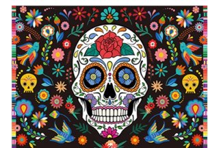 New 7 ft x 5 ft Day of the Dead photo backdrop
