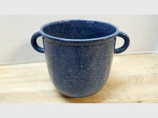 New Blue Enamelware Bucket with Handles