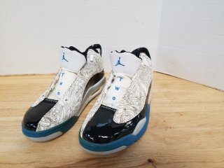 Blue/Black Jordans, size 8