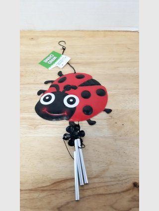 New Red Ladybug Wind Chime 9 inch