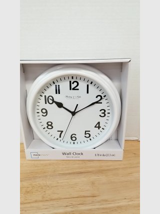 New White Wall Clock in Box