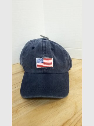 Navy USA Flag Embroidered Cap