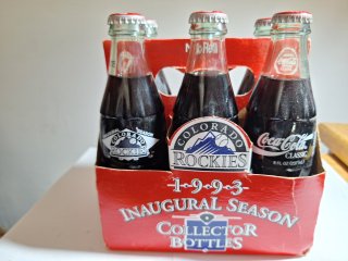 Colorado Rockies 1993 Inaugural Season 6 pack Coca Cola