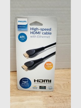 New Philips 4ft High-Speed HDMI Cable w/Ethernet