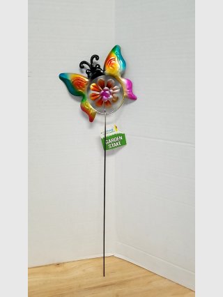 New Multicolor Butterfly Garden Stake 22 inch