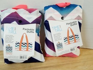 Packable Chevron Duffle Bags