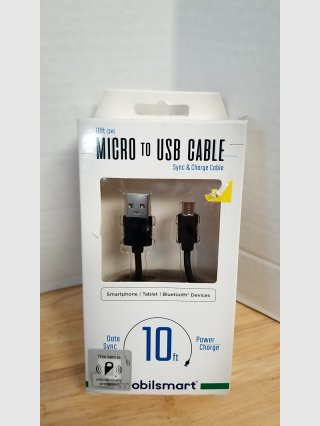 10ft Micro USB Sync & Charge Cable