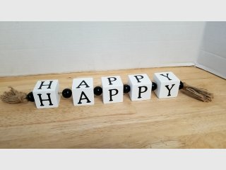 Happy Wood Blocks, 10 inch