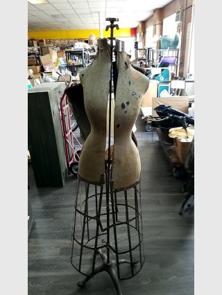 Vintage Metal Dress Form Mannequin