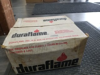 Full box of duraflame, 6 logs, each 6lb