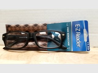 Black EZ Reader Glasses + Case $1.50