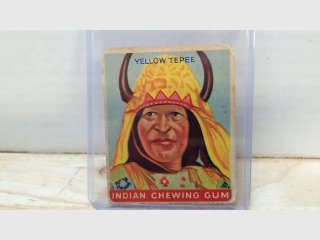 Yellow Tepee Indian Chewing Gum Card
