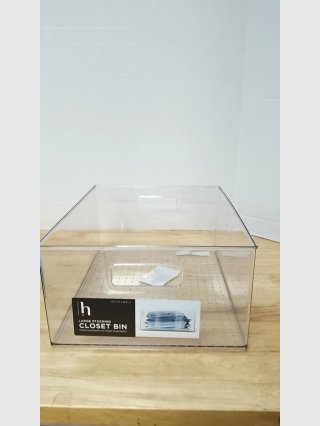 New Stacking Storage Bin, 14 by 11 by 6.5 inch