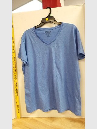 Blue Gildan V-Neck T-Shirt XL