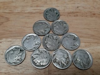 Worn Silver Buffalo Nickels