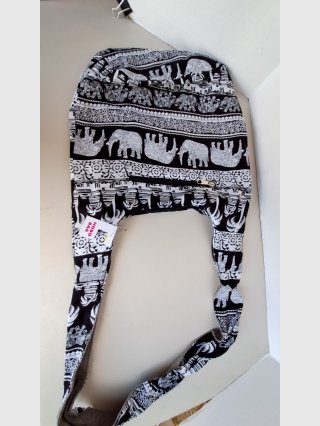 Black Elephant Hobo Bag