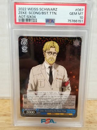 2022 Weiss Schwarz Zeke PSA GEM MT 10