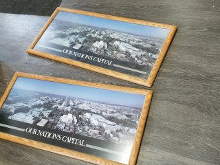 Wall hangings, each 36 by 18 inch 