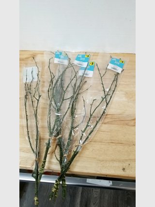 Artificial Black Twig Branches Set, each 28 inch