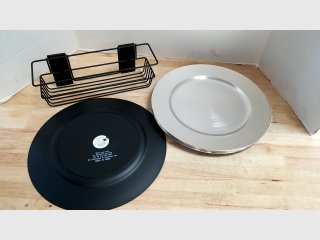 Black & Silver Chargers with Rack