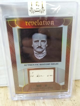 Edgar Allan Poe History Relic Card, RARE 12/99