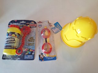 Bubbles, goggles, castle sand mold
