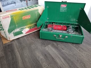 Coleman 2 burner stove, great shape, original box 
