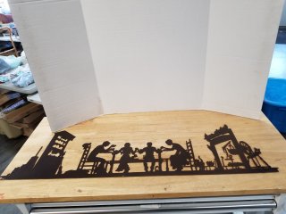Metal decor approx 48 by 14 inch 