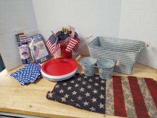 Patriot items and decor