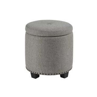 New Madison Park Frances Round Storage Ottoman 18x18 in.